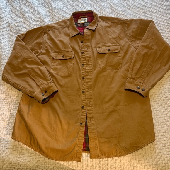 L.L. Bean Other - L.L. Bean Brown Men’s Blanket Lined Shacket Jacket Size XXL